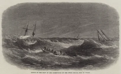 Rettung der Besatzung der Caber-Faigh auf den Owens Shoals, Isle of Wight